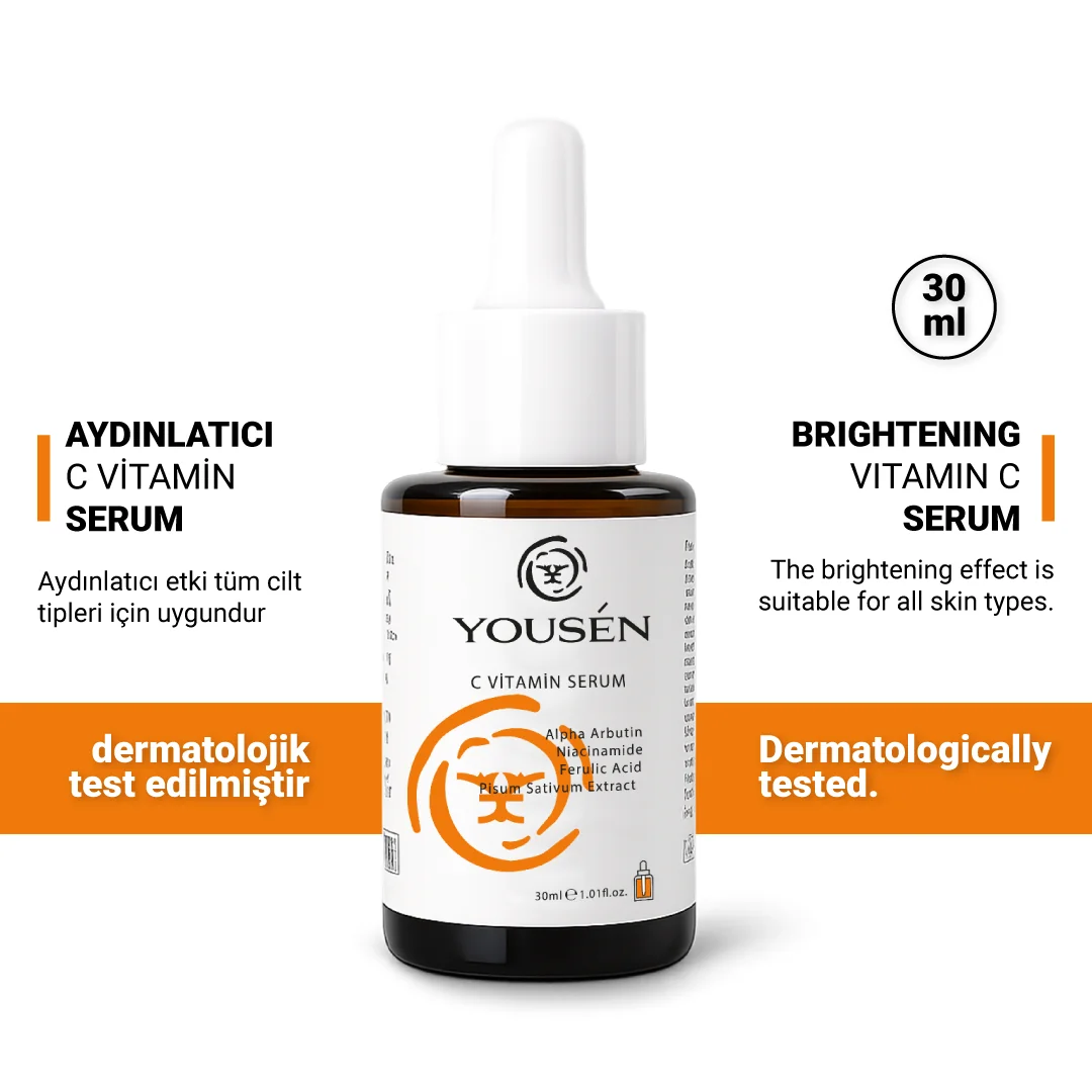 Leke Görünümünü Azaltmaya ve Ton Eşitlemeye Yardımcı C Vitamini Serum 30 ml – Kırmızı