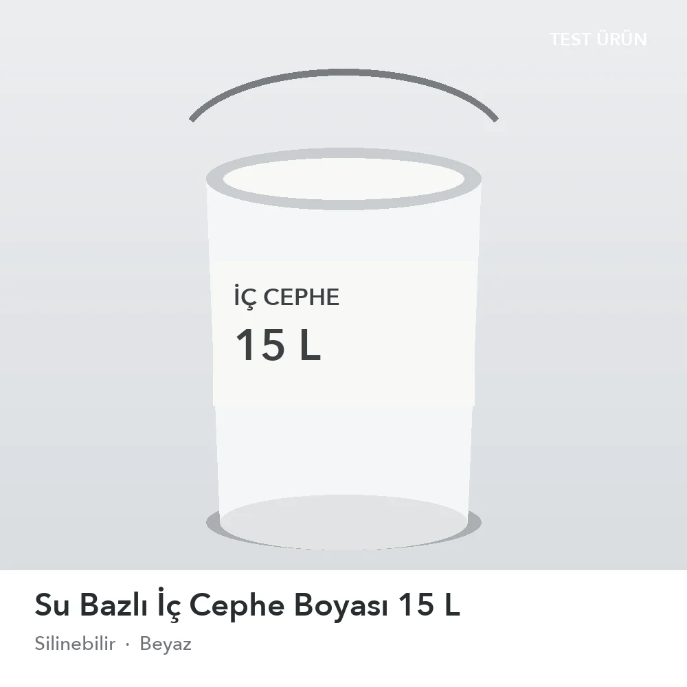 TEST - Su Bazlı İç Cephe Boyası 15 L