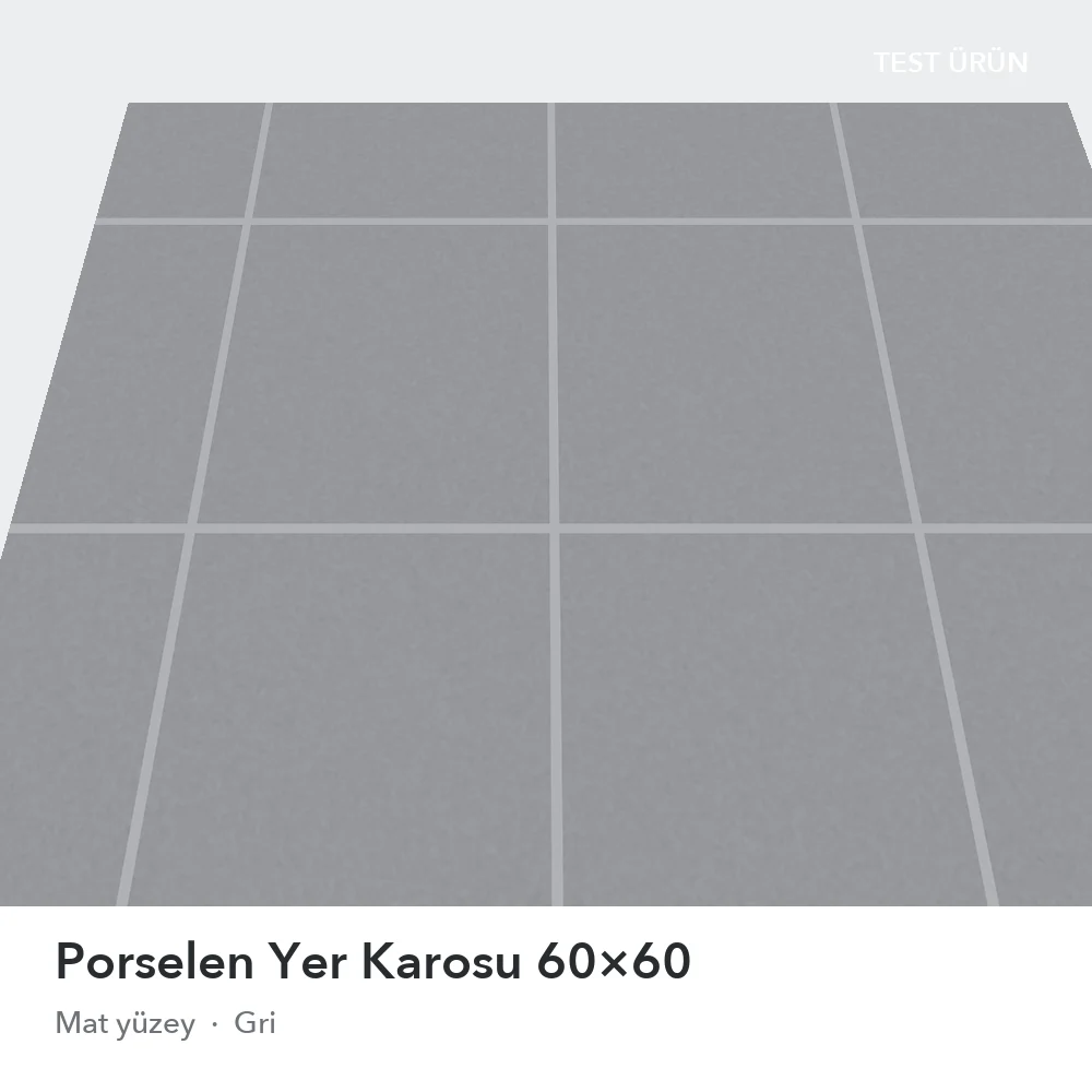 TEST - Porselen Yer Karosu 60x60 Mat
