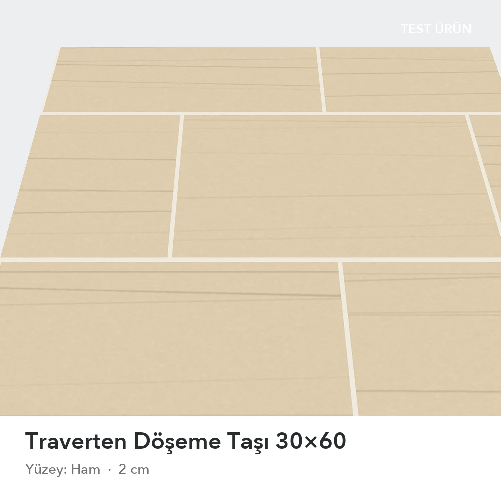 TEST - Traverten Döşeme Taşı 30x60